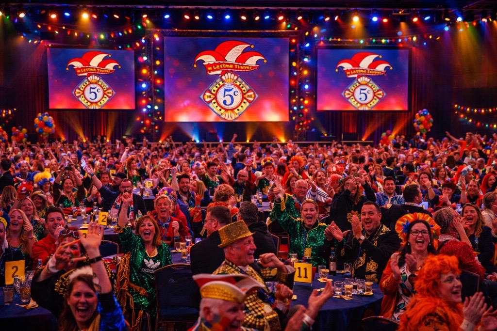 interieur zaal gala lesten stuuver in Rossum